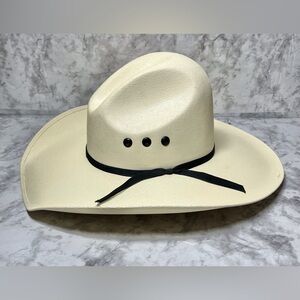 Double SS Cowboy Men's 7 3/8 Canvas Western Hat Made In Mexico Size 59